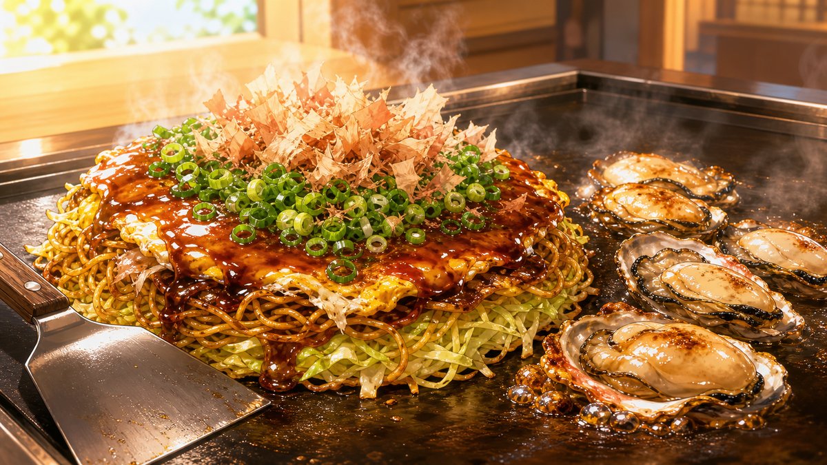 広島名物のお好み焼き