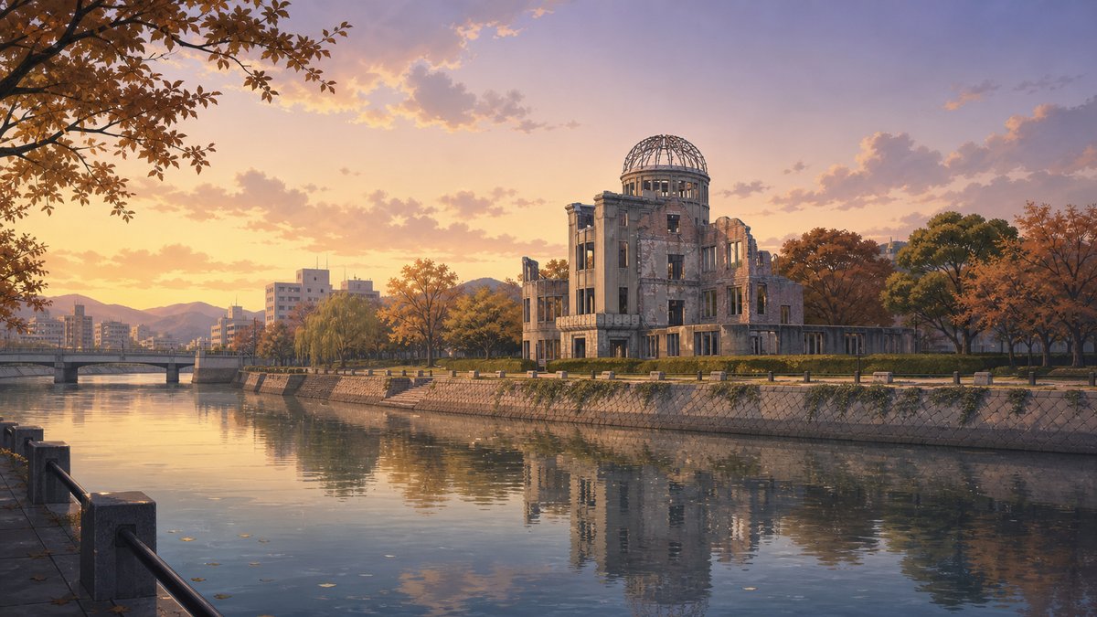 原爆ドームと平和記念公園